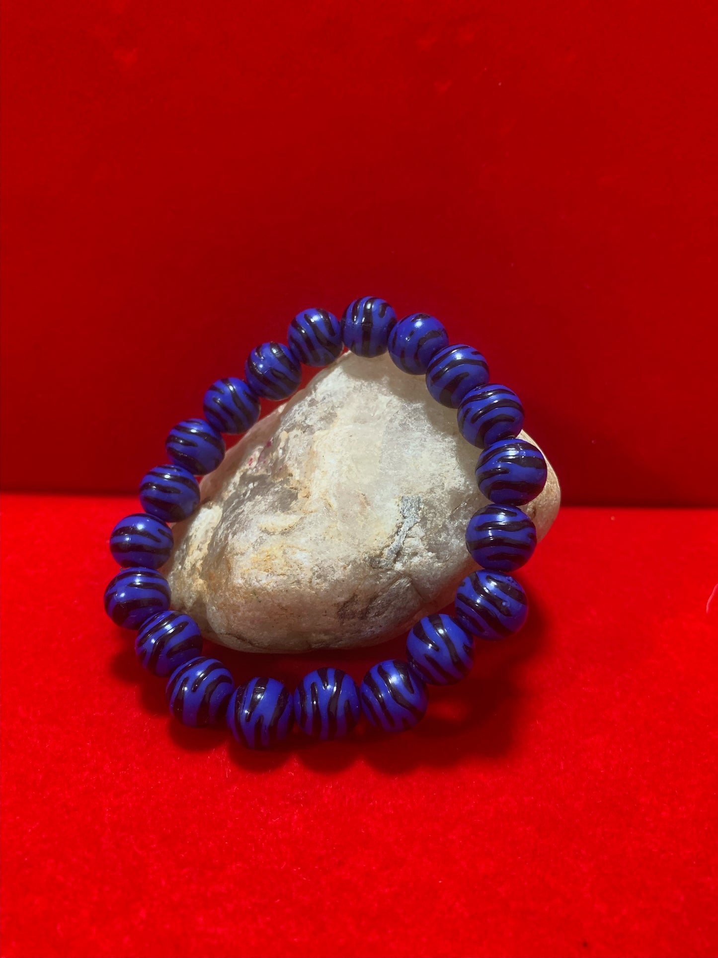 Midnight Blue Wood Bracelet