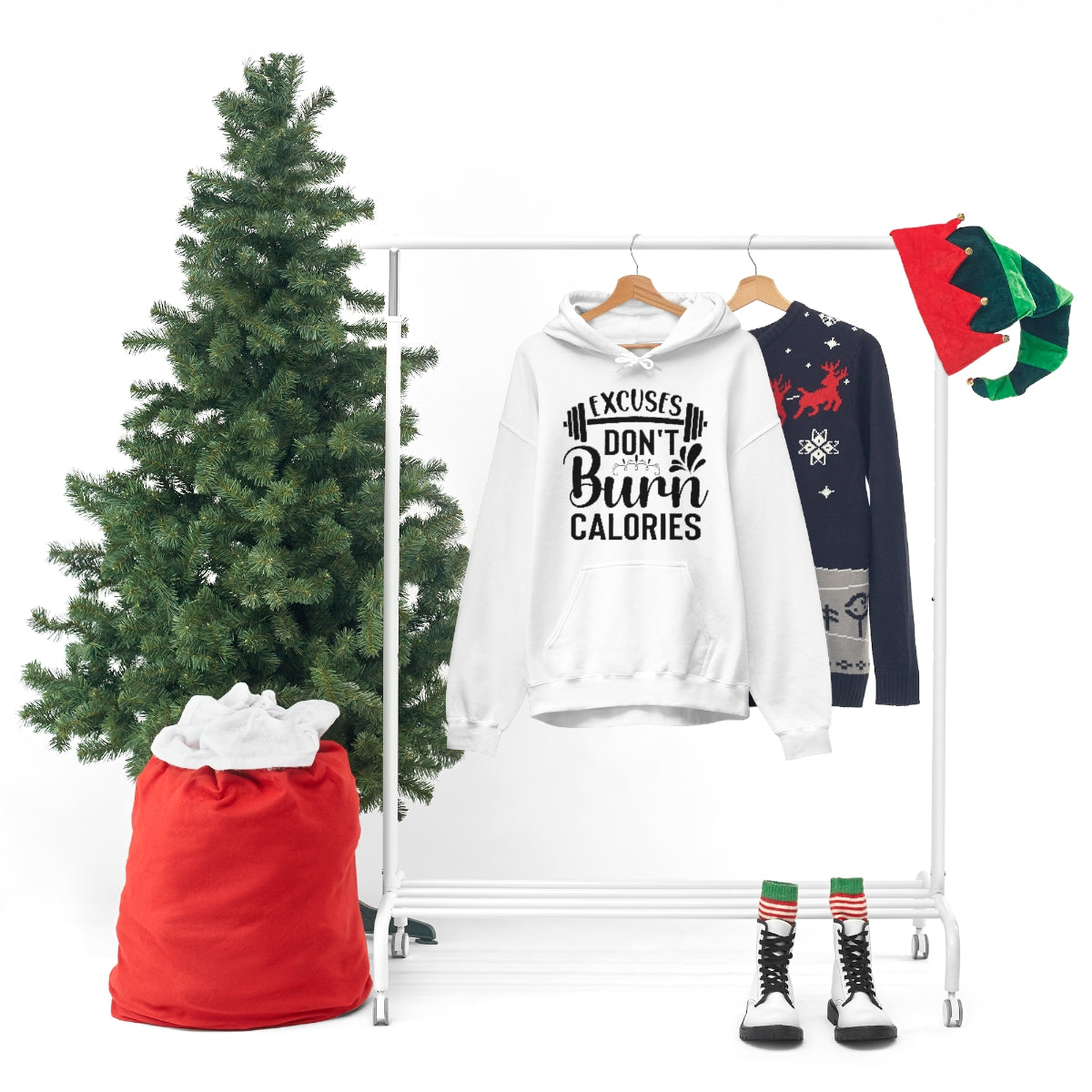 Excuses Dont Burn Calories Hooded Sweatshirt