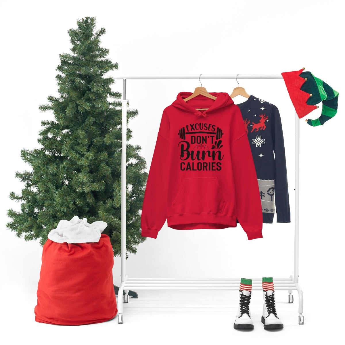 Excuses Dont Burn Calories Hooded Sweatshirt