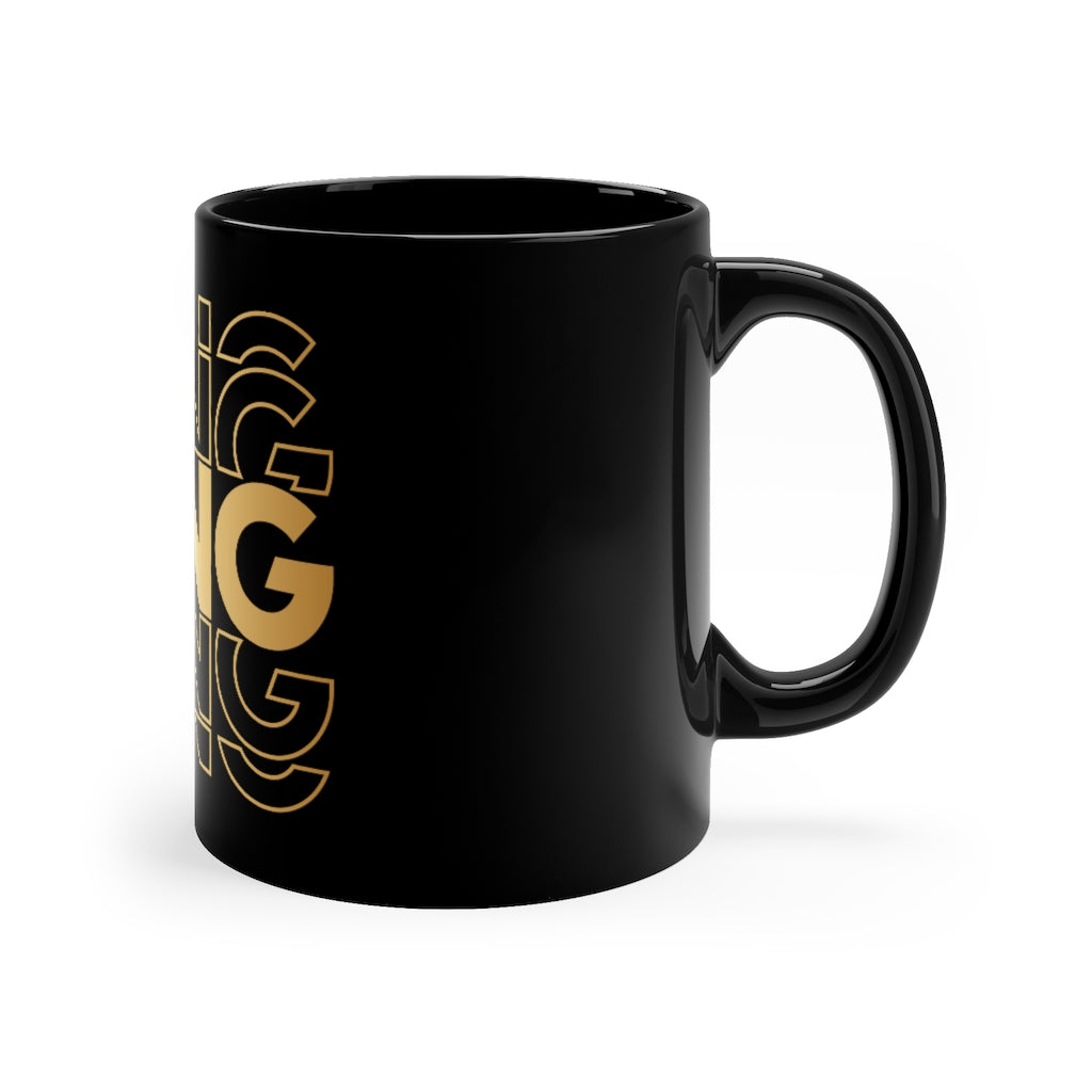 King Black Mug