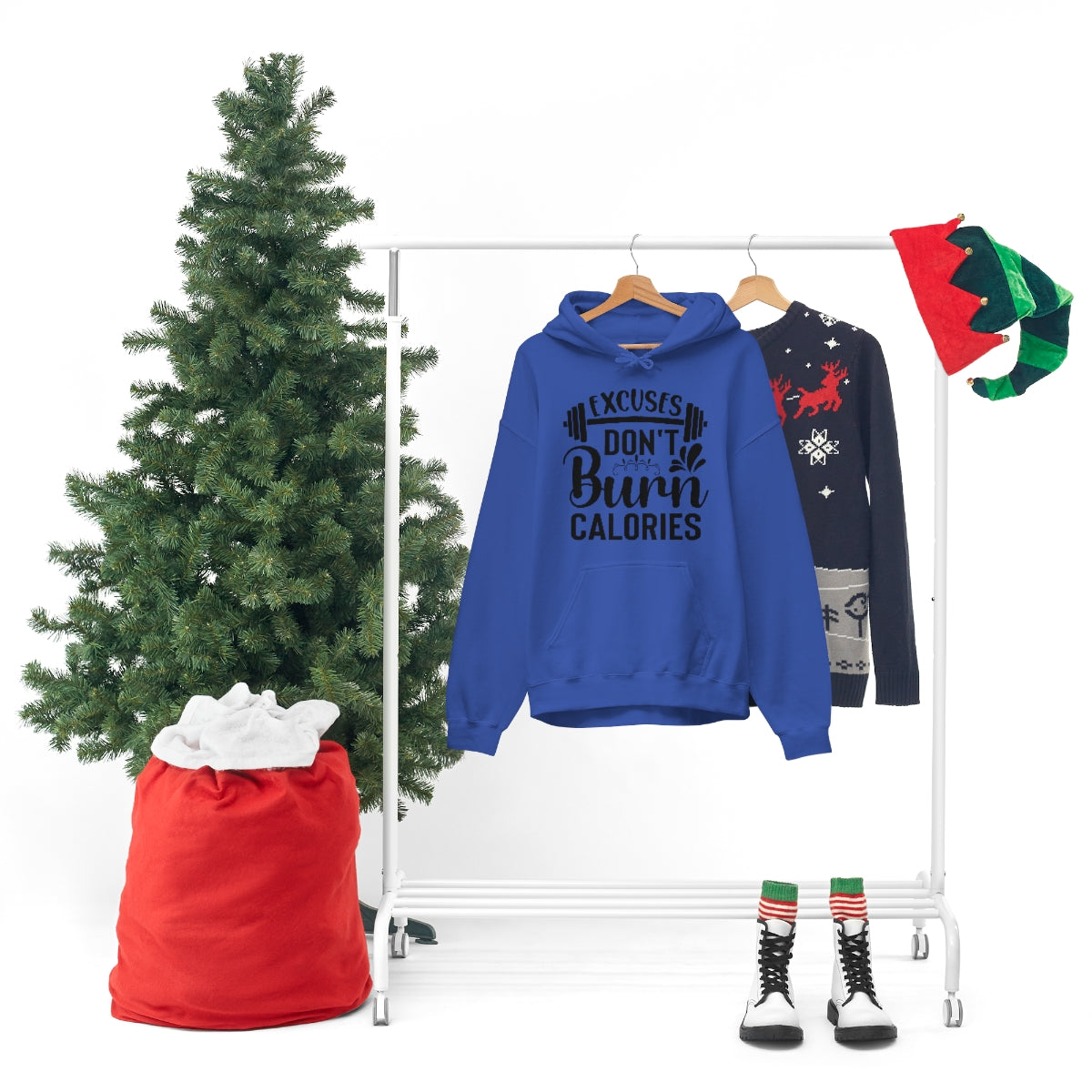 Excuses Dont Burn Calories Hooded Sweatshirt