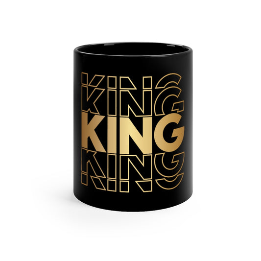 King Black Mug