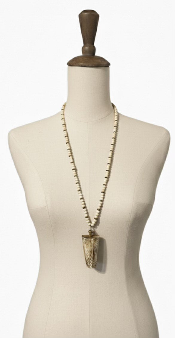 Wood Necklace with Pendant