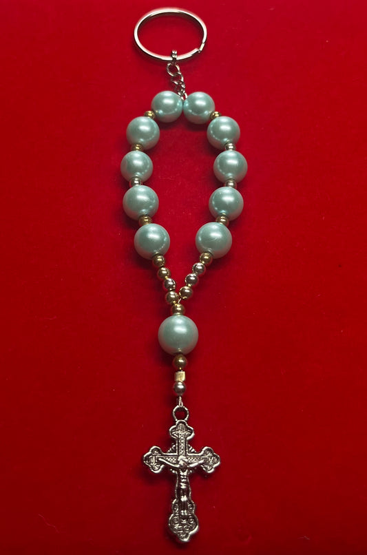 Blue & Silver Keychain