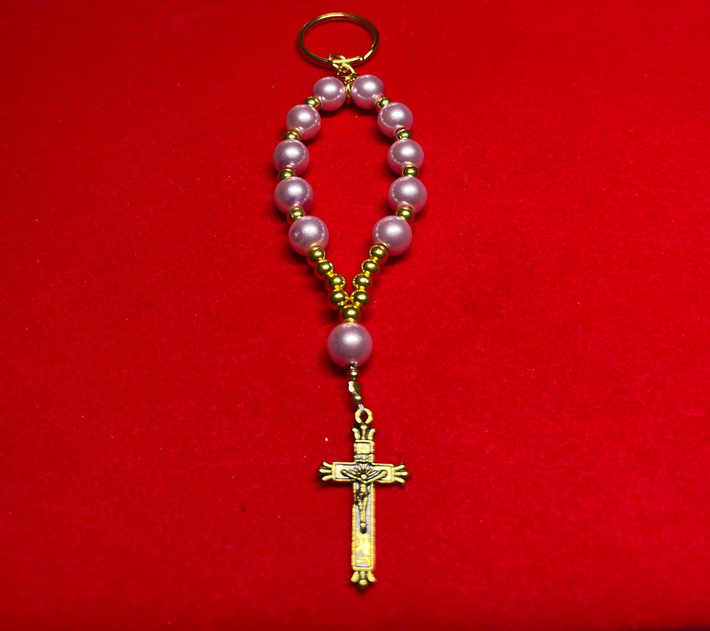 Purple and Gold Keychain