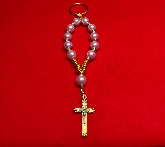 Purple and Gold Keychain